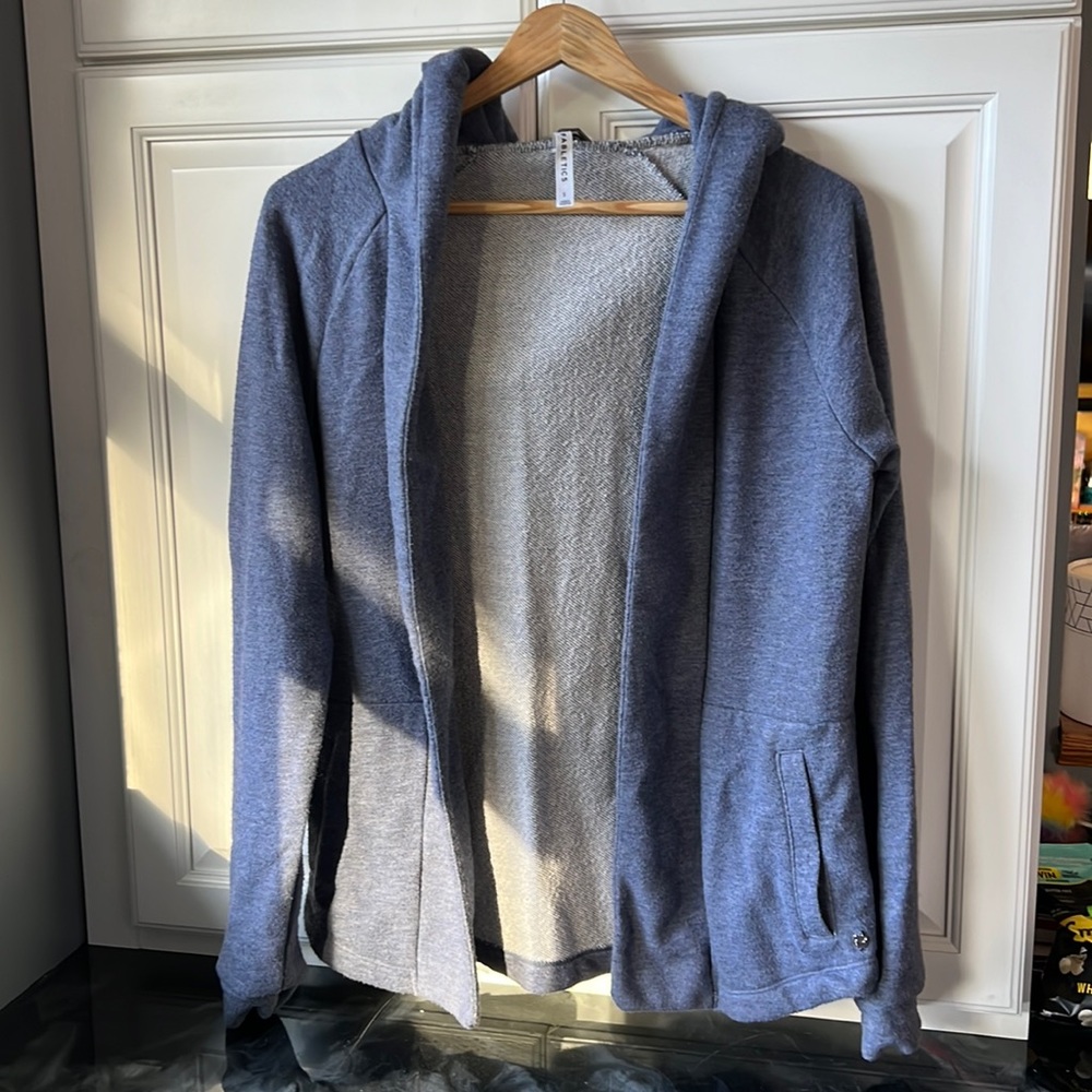 Fabletics Blue Sweatshirt Material Cardigan